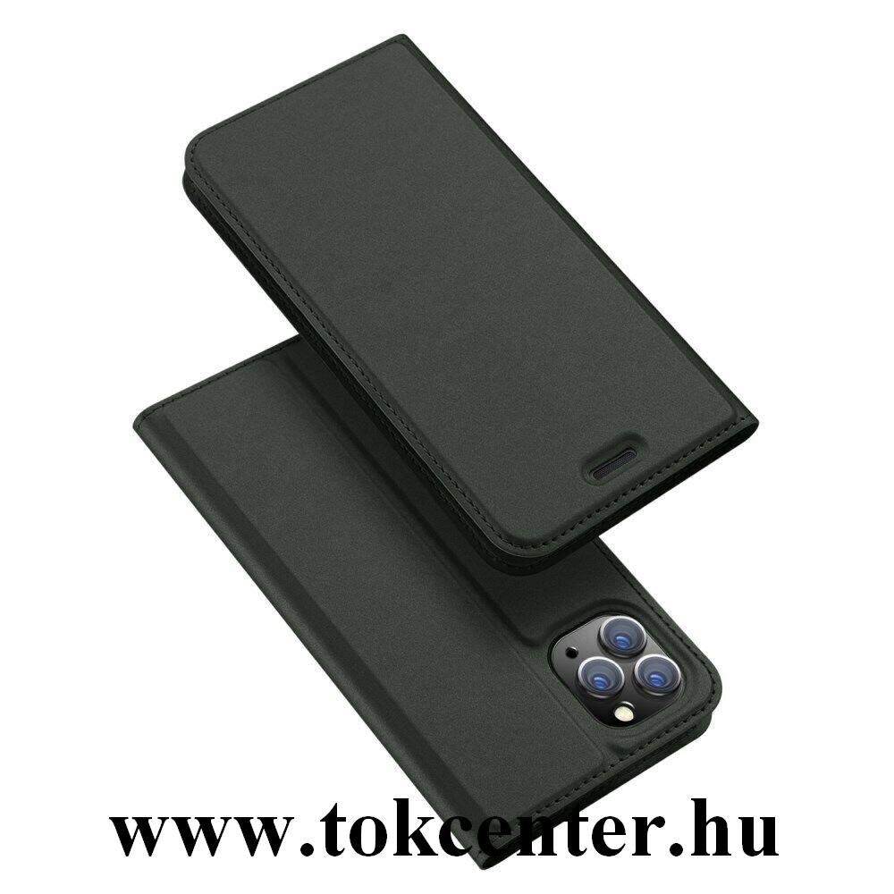 Apple iPhone 11 Pro DUX DUCIS SKIN PRO tok álló, bőr hatású (FLIP, oldalra nyíló, bankkártya tartó, asztali tartó funkció) ZÖLD