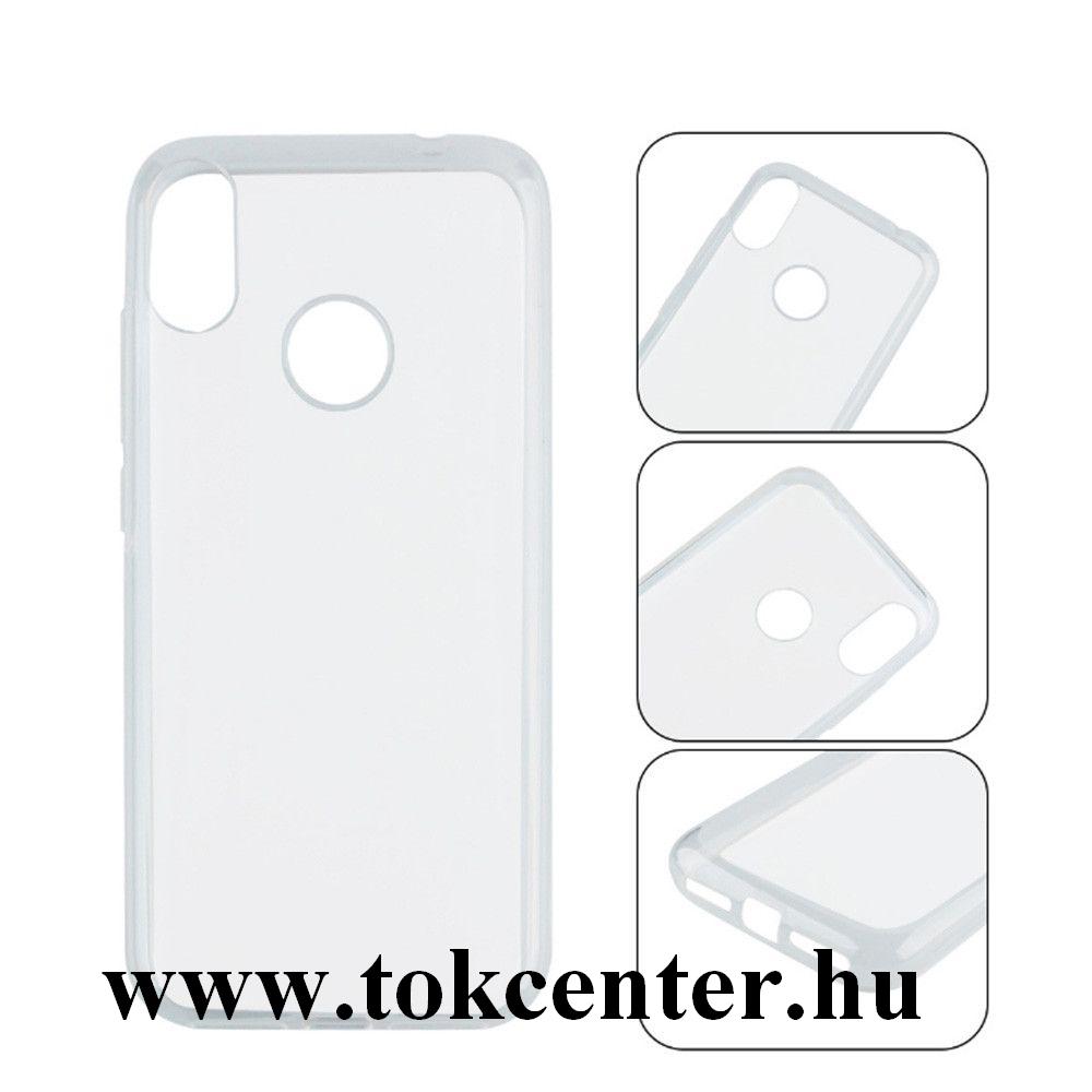 Doogee X70 Szilikon telefonvédő (matt, fényes keret) ÁTLÁTSZÓ