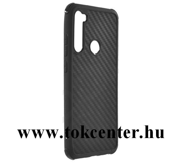 Xiaomi Redmi Note 8 ROAR ARMOR CARBON szilikon telefonvédő (közepesen ütésálló, légpárnás sarok, karbon minta) FEKETE