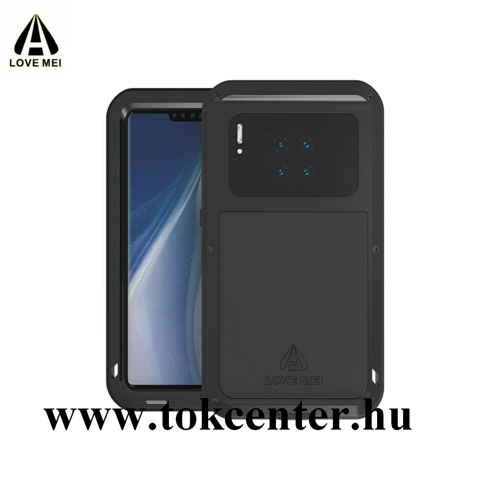 Huawei Mate 30 Pro LOVE MEI Defender telefonvédő gumi (ütésálló, fém keret) FEKETE