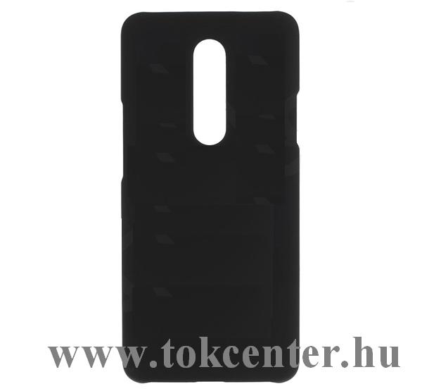 OnePlus 7 Pro Műanyag telefonvédő (gumírozott) FEKETE