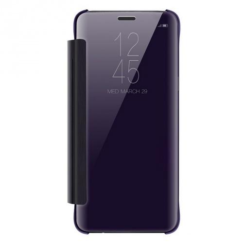Samsung Galaxy S9 Plus (SM-G965) Tok álló (aktív flip, oldalra nyíló, tükrös felület, Mirror View Cover) LILA