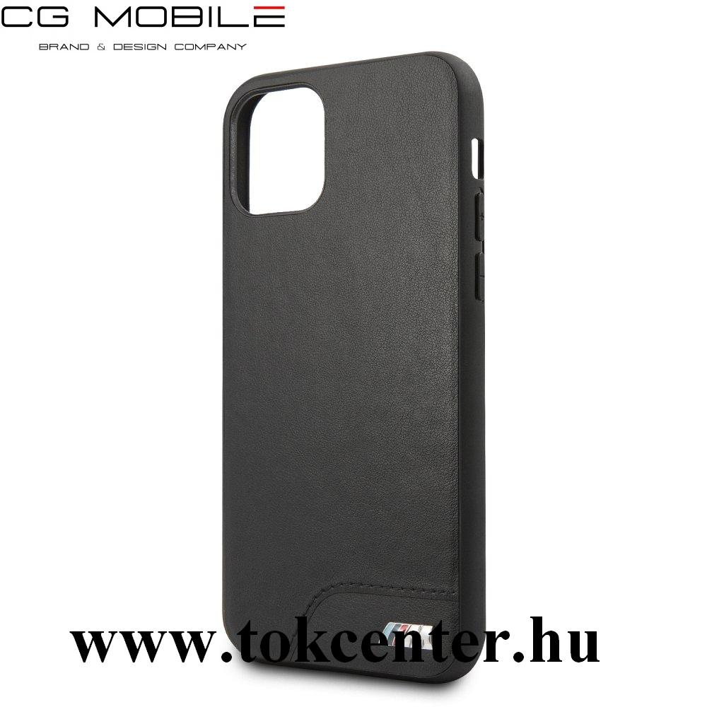 Apple iPhone 11 BMW M műanyag telefonvédő (bőr hatású hátlap) FEKETE (BMHCN61MHOLBK)
