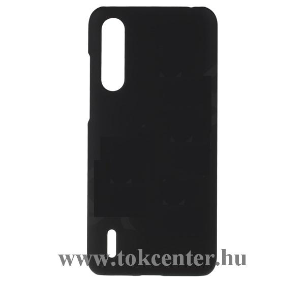 Xiaomi Mi 9 Lite Műanyag telefonvédő (gumírozott) FEKETE