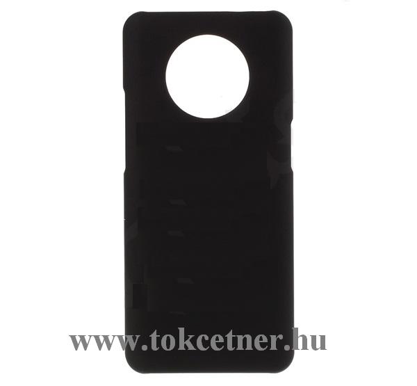 OnePlus 7T Műanyag telefonvédő (gumírozott) FEKETE