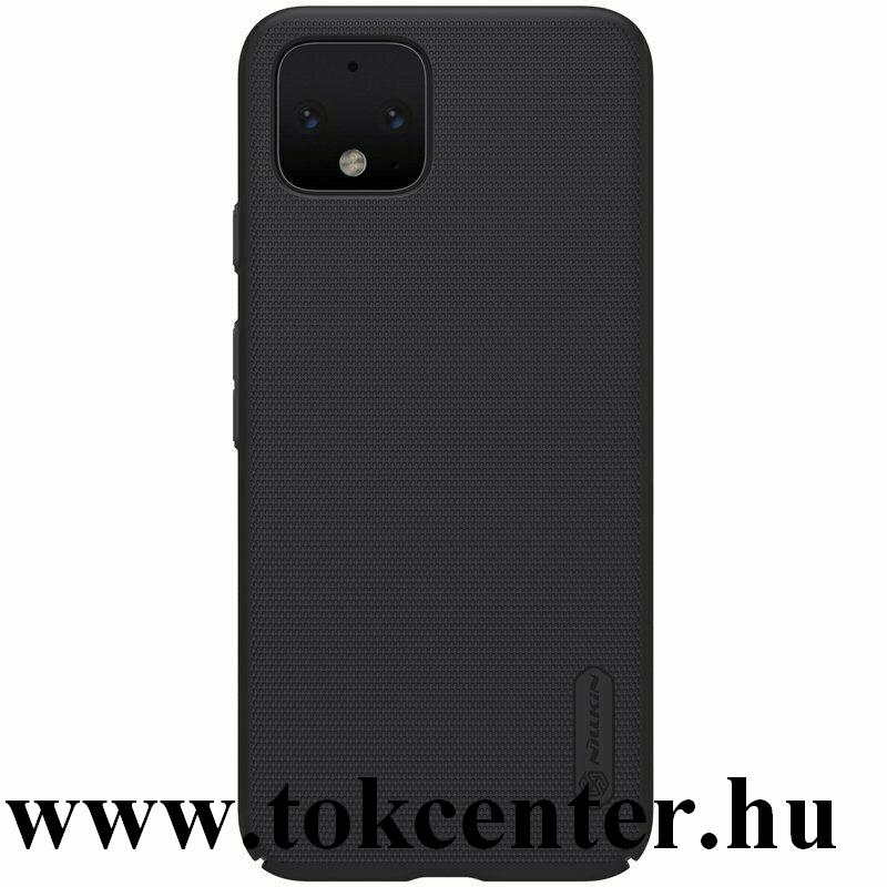 Google Pixel 4 XL NILLKIN SUPER FROSTED műanyag telefonvédő (gumírozott, érdes felület + asztali tartó) FEKETE