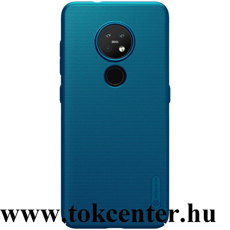 Nokia 6.2 / Nokia 7.2 NILLKIN SUPER FROSTED műanyag telefonvédő (gumírozott, érdes felület + asztali tartó) KÉK