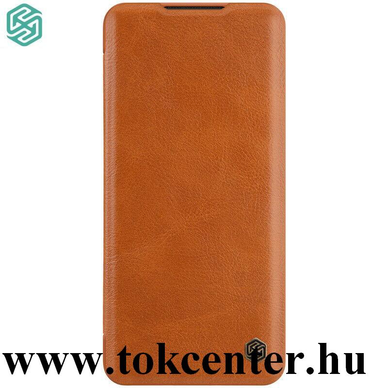 Xiaomi Mi Note 10 / Xiaomi Mi Note 10 Pro NILLKIN QIN tok álló, bőr hatású (FLIP, oldalra nyíló, bankkártya tartó) BARNA