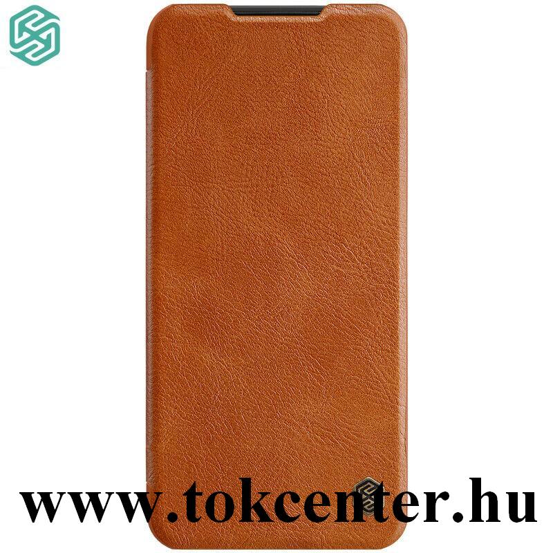 Xiaomi Redmi Note 8T NILLKIN QIN tok álló, bőr hatású (FLIP, oldalra nyíló, bankkártya tartó) BARNA