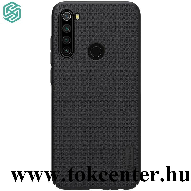 Xiaomi Redmi Note 8T NILLKIN SUPER FROSTED műanyag telefonvédő (gumírozott, érdes felület + asztali tartó) FEKETE