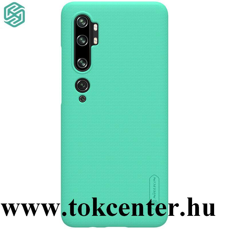 Xiaomi Mi Note 10 / Xiaomi Mi Note 10 Pro NILLKIN SUPER FROSTED műanyag telefonvédő (gumírozott, érdes felület + asztali tartó) ZÖLD
