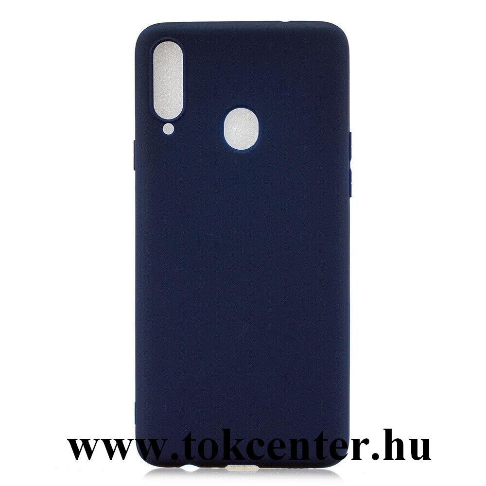 Samsung Galaxy A20s (SM-A207F) Szilikon telefonvédő (matt) SÖTÉTKÉK