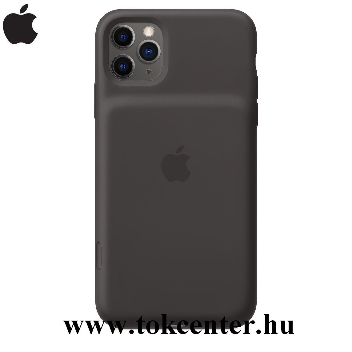Apple iPhone 11 Pro Szilikon telefonvédő (Lightning 8pin, pótakku) FEKETE (MWVL2ZY/A)