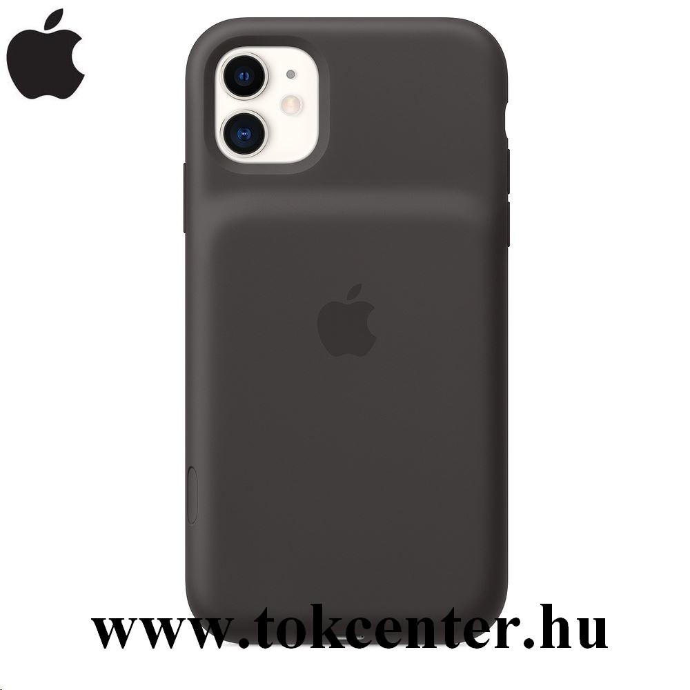Apple iPhone 11 Szilikon telefonvédő (Lightning 8pin, pótakku) FEKETE (MWVH2ZY/A)