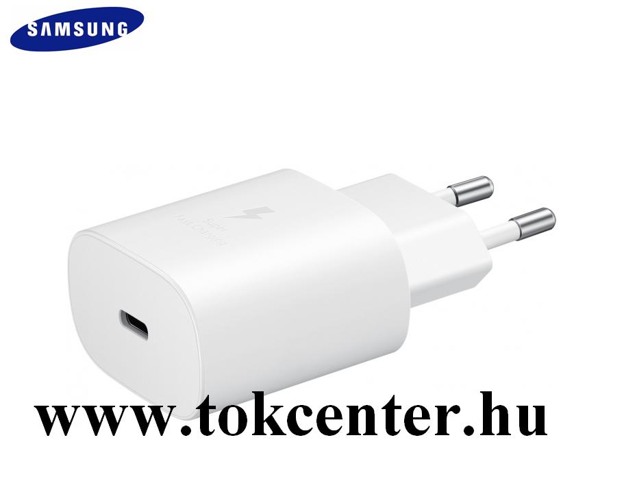 Hálózati töltő Type-C aljzat (10V / 3000mA, 25W, PD gyorstöltés támogatás) FEHÉR (EP-TA800XWEGWW)