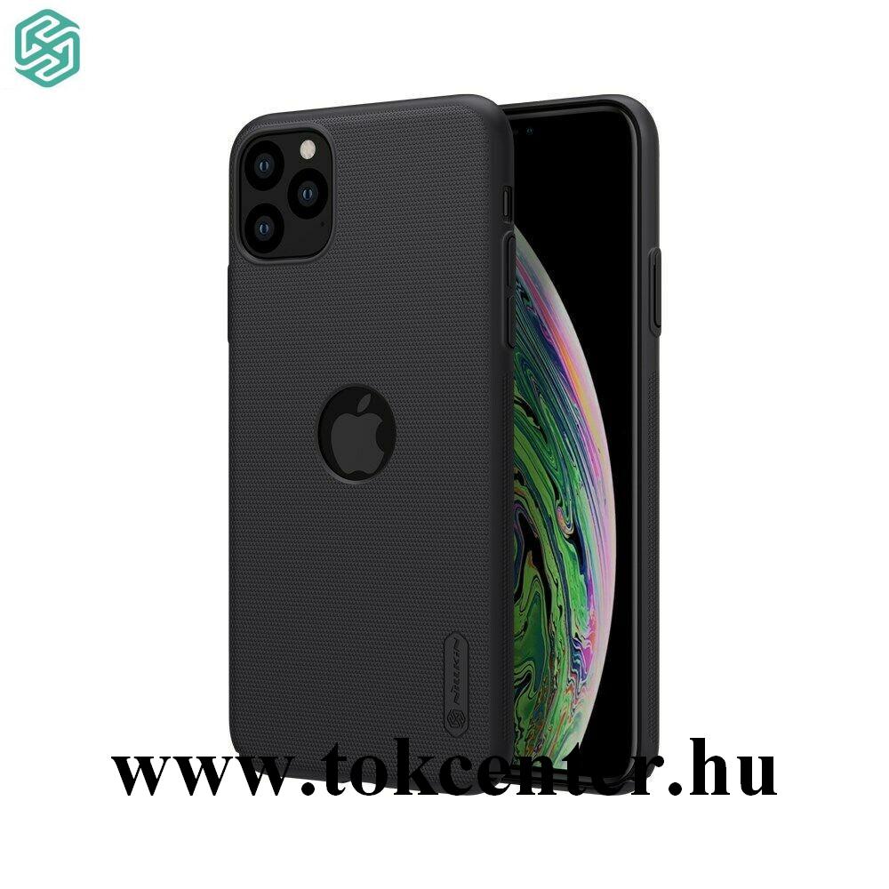 Apple iPhone 11 Pro NILLKIN SUPER FROSTED műanyag telefonvédő (gumírozott, érdes felület, logo kivágás + asztali tartó) FEKETE