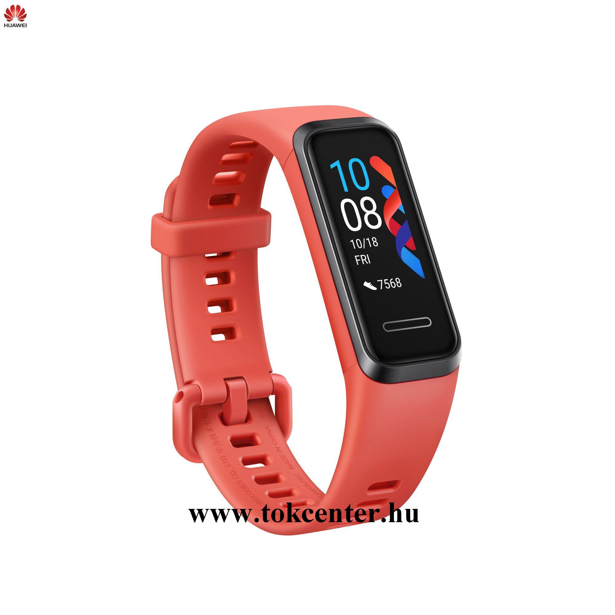HUAWEI Band 4 bluetooth csuklópánt (aktivitást mérő karkötő, vízálló) PIROS (55024461)