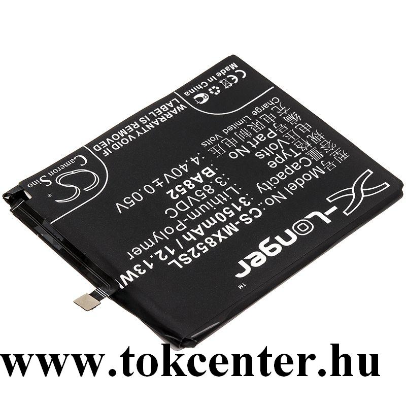 Meizu 16 (16th) / Meizu X8 Akku 3150 mAh LI-Polymer (belső akku, beépítése szakértelmet igényel, BA852 kompatibilis)