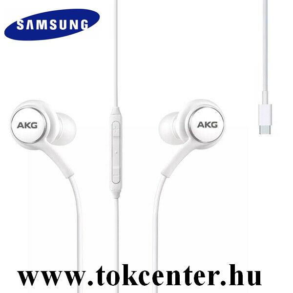 Fülhallgató SZTEREO (Type-C, felvevő gomb, hangerő szabályzó, 2 pár fülgumi, Tuned by AKG) FEHÉR (GH59-15107A)