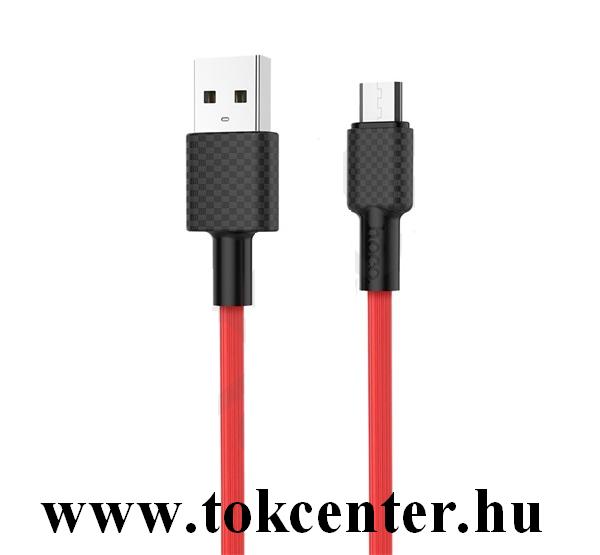 HOCO X29 adatátvitel adatkábel és töltő (microUSB, 100 cm, törésgátló, gyorstöltés támogatás) PIROS