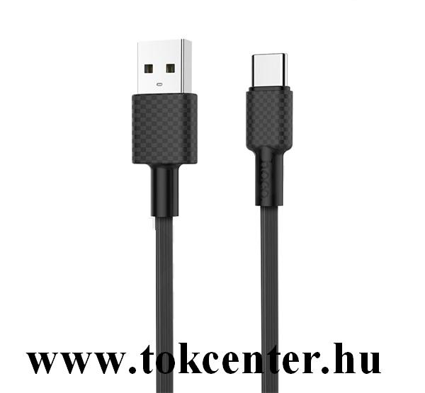 HOCO X29 adatátvitel adatkábel és töltő (Type-C, 100 cm, törésgátló, gyorstöltés támogatás) FEKETE
