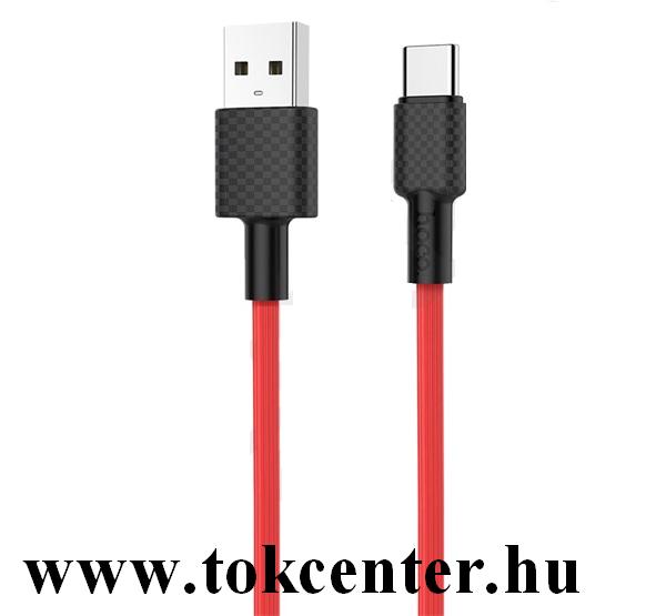 HOCO X29 adatátvitel adatkábel és töltő (Type-C, 100 cm, törésgátló, gyorstöltés támogatás) PIROS