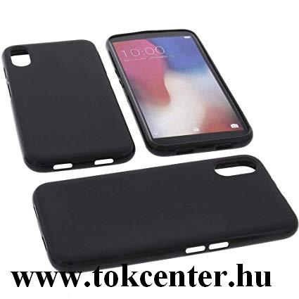 Doogee X55 Szilikon telefonvédő (matt, fényes keret) FEKETE