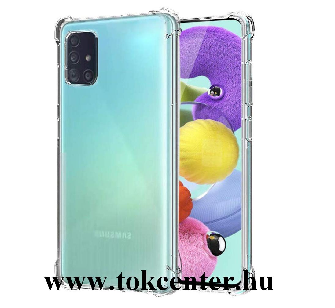 Samsung Galaxy A51 (SM-A515F) ROAR JELLY ARMOR műanyag telefonvédő (szilikon keret, közepesen ütésálló, légpárnás sarok) ÁTLÁTSZÓ