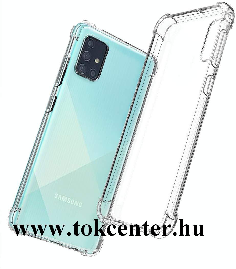 Samsung Galaxy A71 (SM-A715F) ROAR JELLY ARMOR műanyag telefonvédő (szilikon keret, közepesen ütésálló, légpárnás sarok) ÁTLÁTSZÓ