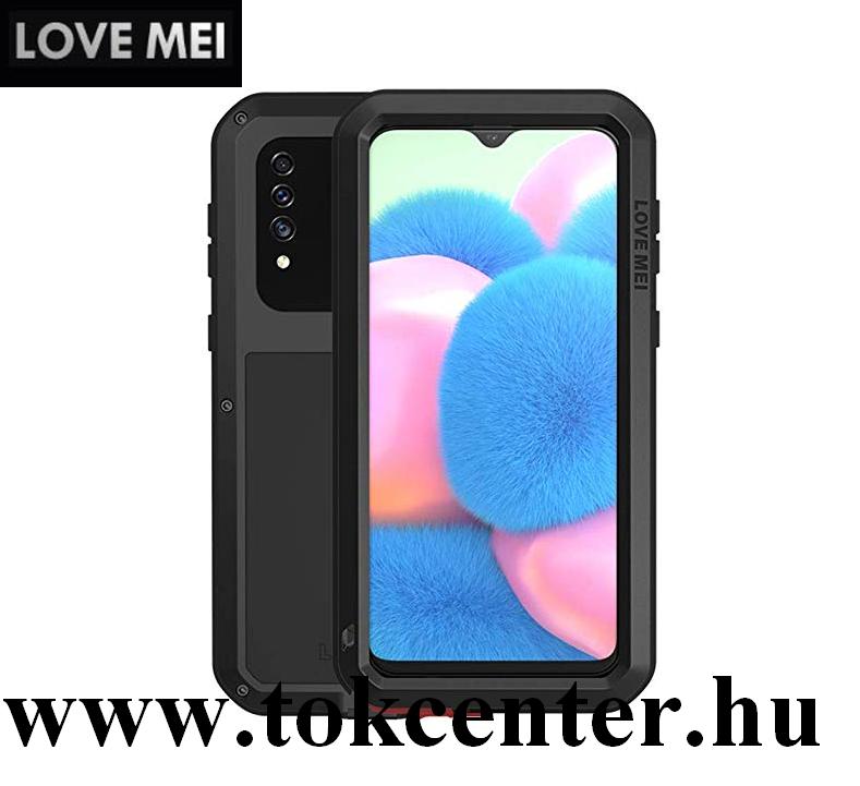 Samsung Galaxy A30s / Samsung Galaxy A50 / Samsung Galaxy A50s LOVE MEI Defender telefonvédő gumi (ütésálló, fém keret) FEKETE