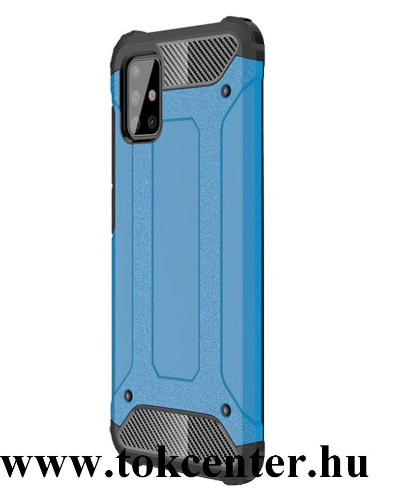 Samsung Galaxy S20 Ultra (SM-G988F) Defender műanyag telefonvédő (közepesen ütésálló, légpárnás sarok, szilikon belső, fémhatás) VILÁGOSKÉK