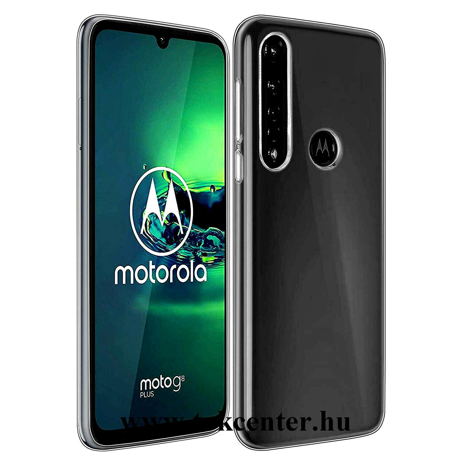 Motorola Moto G8 Plus (XT2019) Műanyag telefonvédő (gumírozott) ÁTLÁTSZÓ