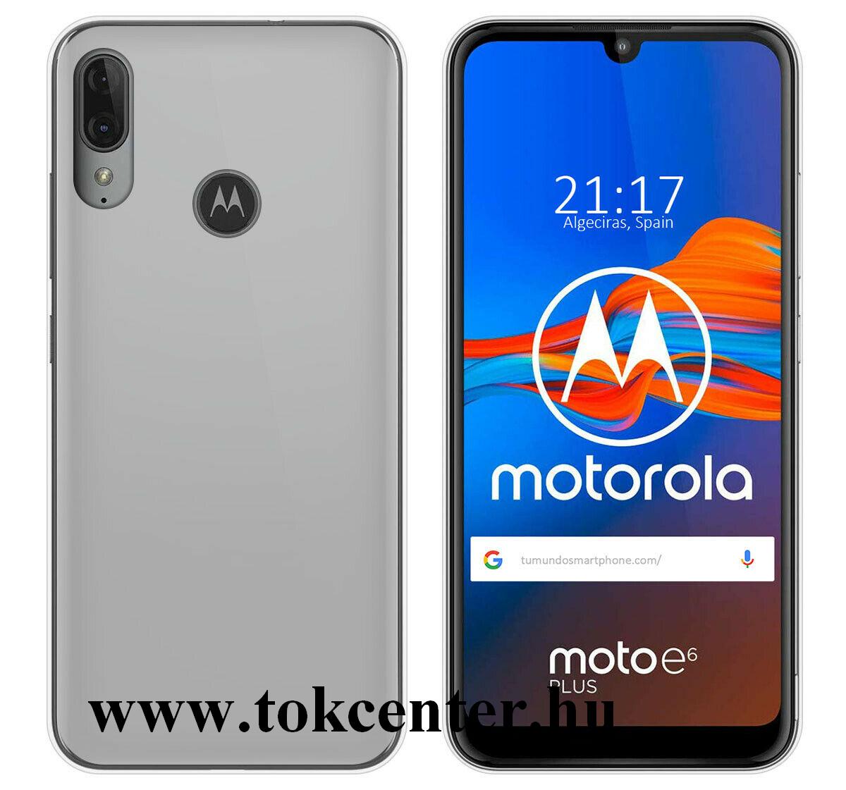 Motorola Moto E6 Plus (XT2052) Műanyag telefonvédő (gumírozott) ÁTLÁTSZÓ