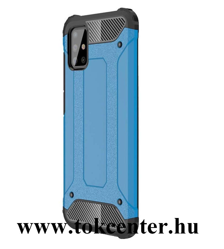 Samsung Galaxy S20 Plus (SM-G985F) Defender műanyag telefonvédő (közepesen ütésálló, légpárnás sarok, szilikon belső, fémhatás) VILÁGOSKÉK