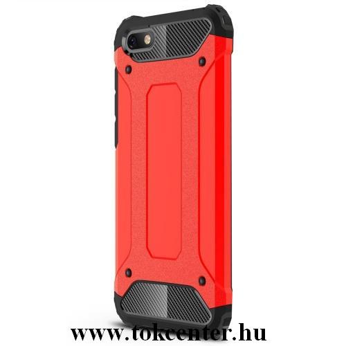 Samsung Galaxy S20 (SM-G980F) Defender műanyag telefonvédő (közepesen ütésálló, légpárnás sarok, szilikon belső, fémhatás) PIROS