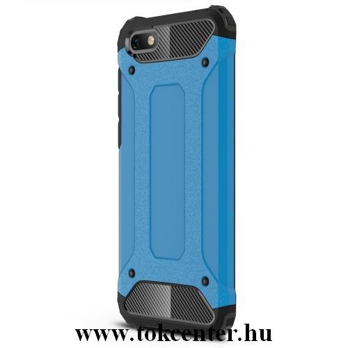 Samsung Galaxy S10 Lite / A91 (SM-A915F) Defender műanyag telefonvédő (közepesen ütésálló, légpárnás sarok, szilikon belső, fémhatás) VILÁGOSKÉK