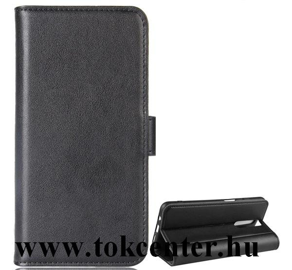 Xiaomi Redmi K30 / K30 5G Tok álló, bőr hatású (FLIP, oldalra nyíló, asztali tartó funkció, prémium) FEKETE