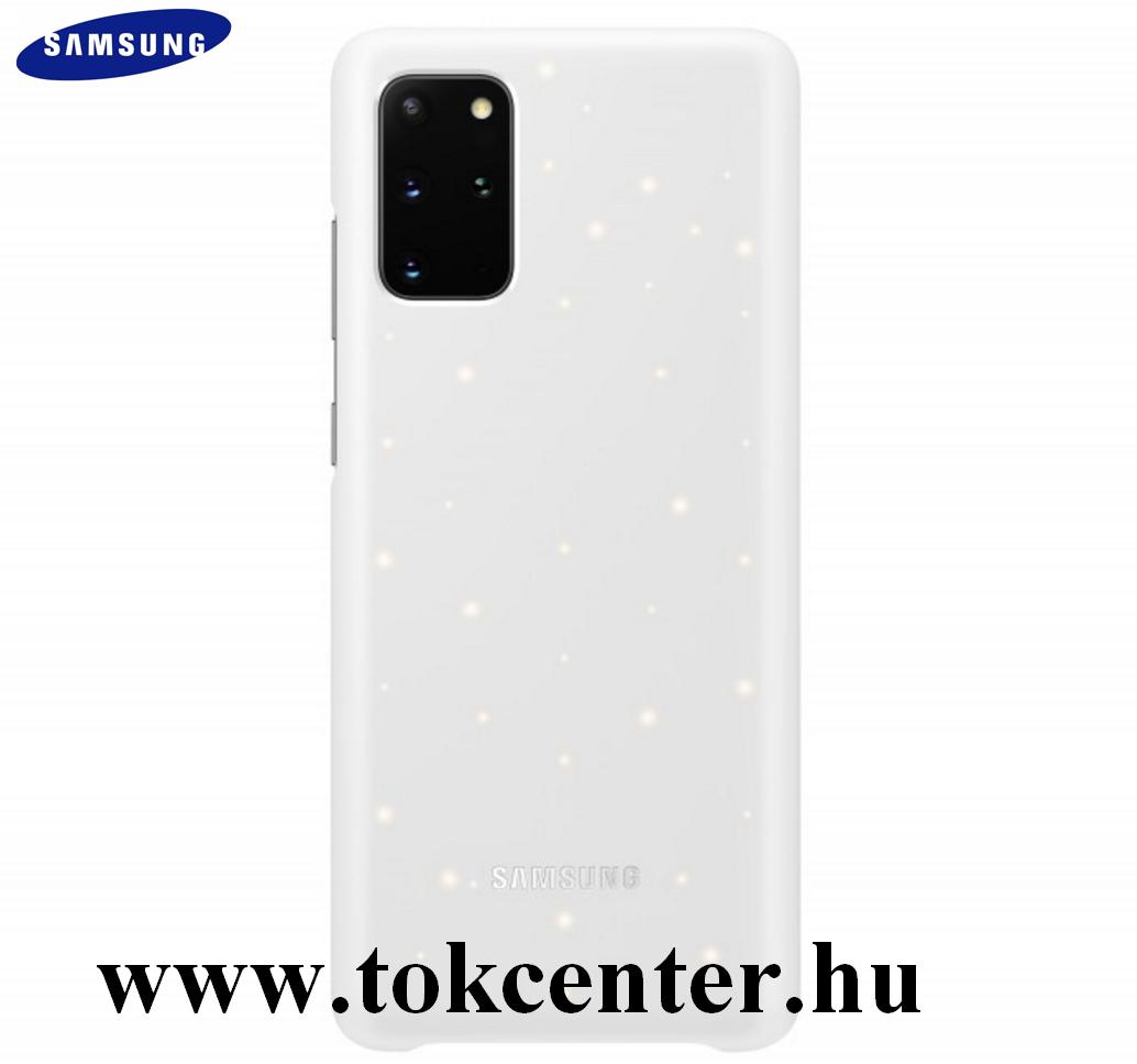 Samsung Galaxy S20 Plus (SM-G985F) Műanyag telefonvédő (ultravékony, hívás és üzenetjelző funkció, LED világítás) FEHÉR (EF-KG985CW)