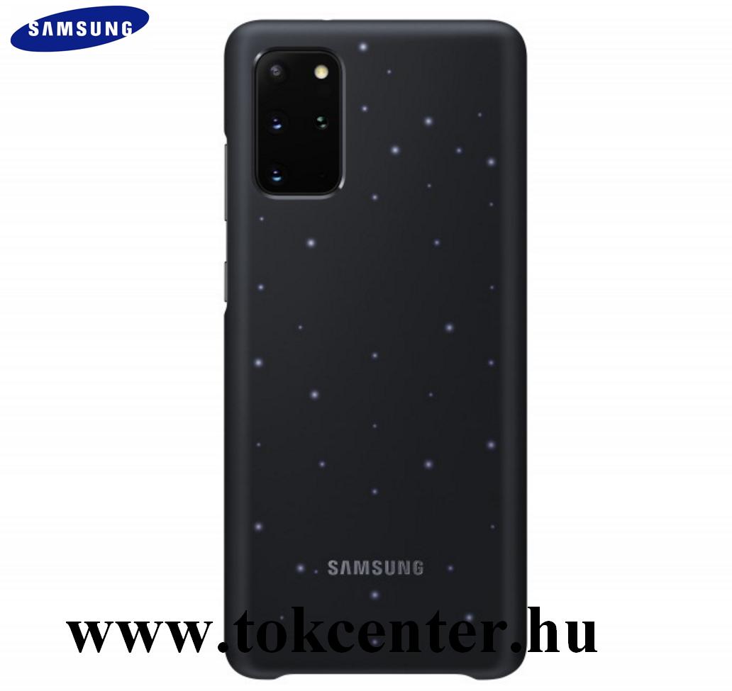 Samsung Galaxy S20 Plus (SM-G985F) Műanyag telefonvédő (ultravékony, hívás és üzenetjelző funkció, LED világítás) FEKETE (EF-KG985CB)