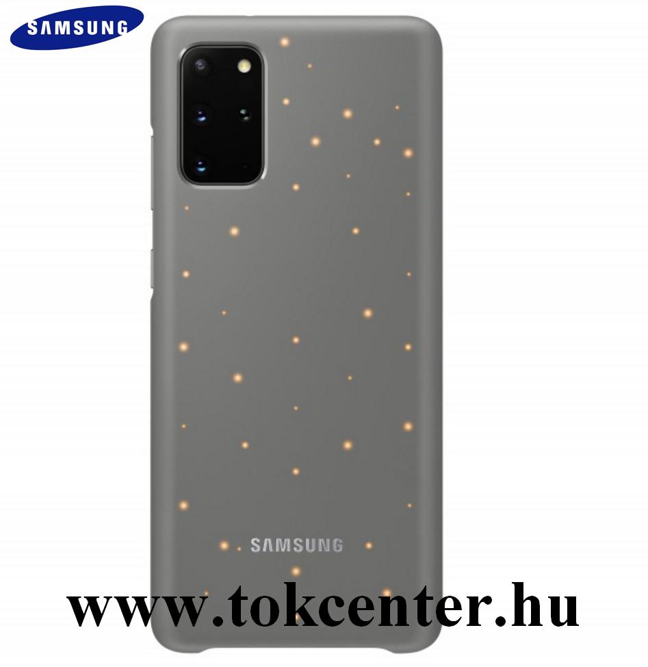 Samsung Galaxy S20 Plus (SM-G985F) Műanyag telefonvédő (ultravékony, hívás és üzenetjelző funkció, LED világítás) SZÜRKE (EF-KG985CJ)