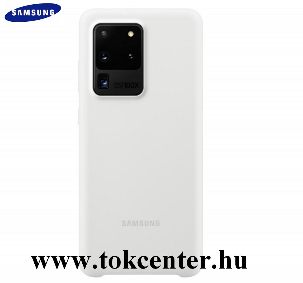Samsung Galaxy S20 Ultra (SM-G988F) Szilikon telefonvédő FEHÉR (EF-PG988TW)
