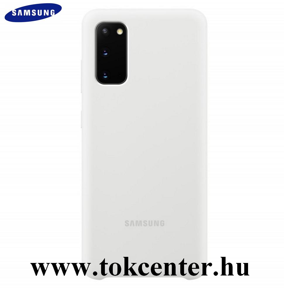 Samsung Galaxy S20 (SM-G980F) Szilikon telefonvédő FEHÉR (EF-PG980TW)