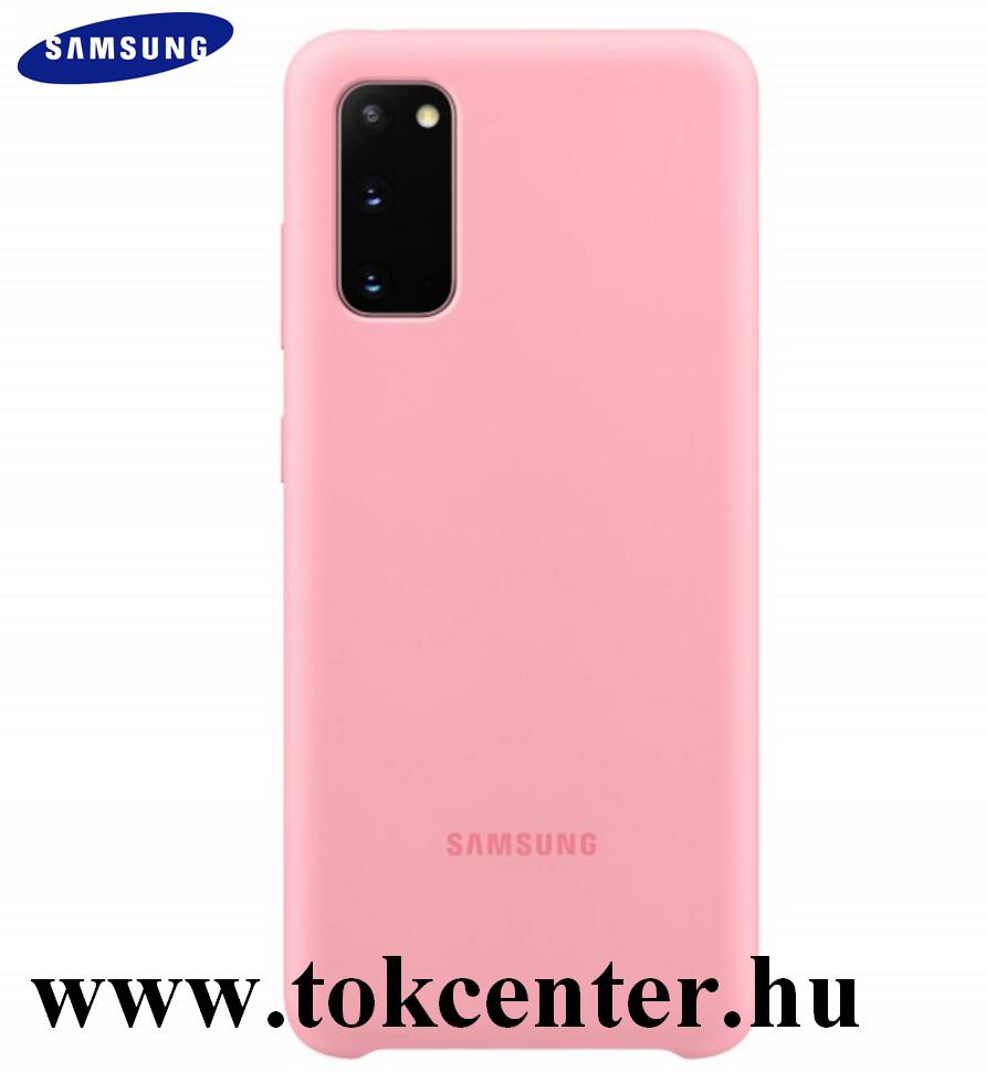 Samsung Galaxy S20 (SM-G980F) Szilikon telefonvédő RÓZSASZÍN (EF-PG980TP)