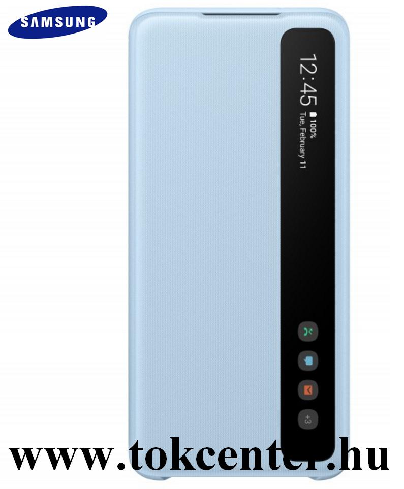 Samsung Galaxy S20 Plus (SM-G985F) Tok álló (aktív flip, oldalra nyíló, Clear View Cover) VILÁGOSKÉK (EF-ZG985CLEGEU)