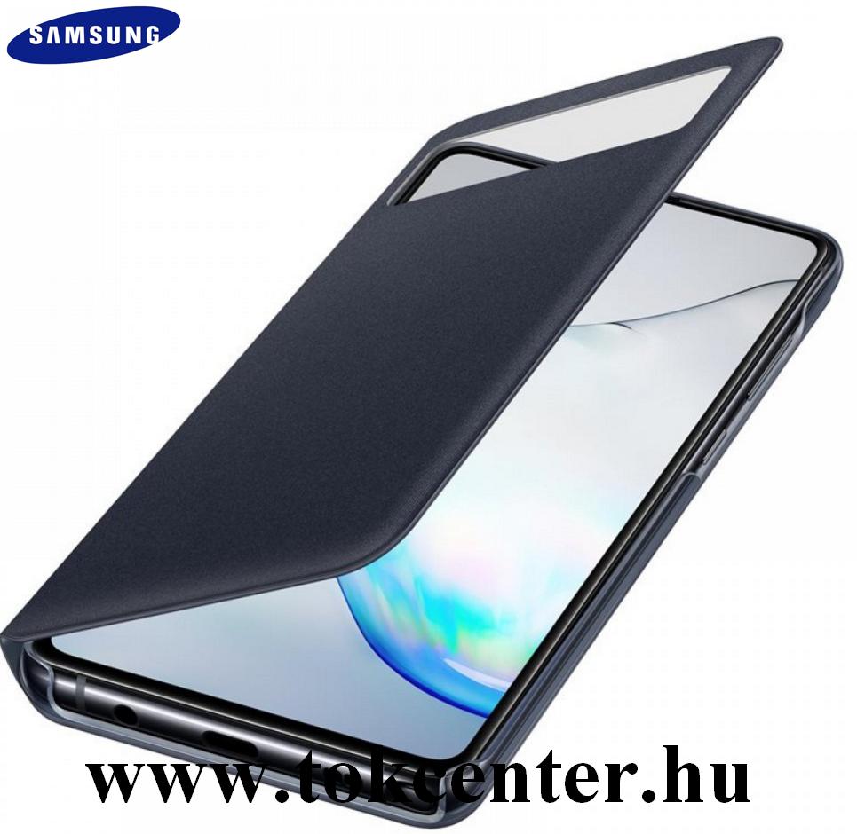 Samsung Note 10 Lite (SM-N770F) Tok álló (aktív flip, oldalra nyíló, hívószámkijelzés, Smart View Cover) FEKETE (EF-EN770PBEG)