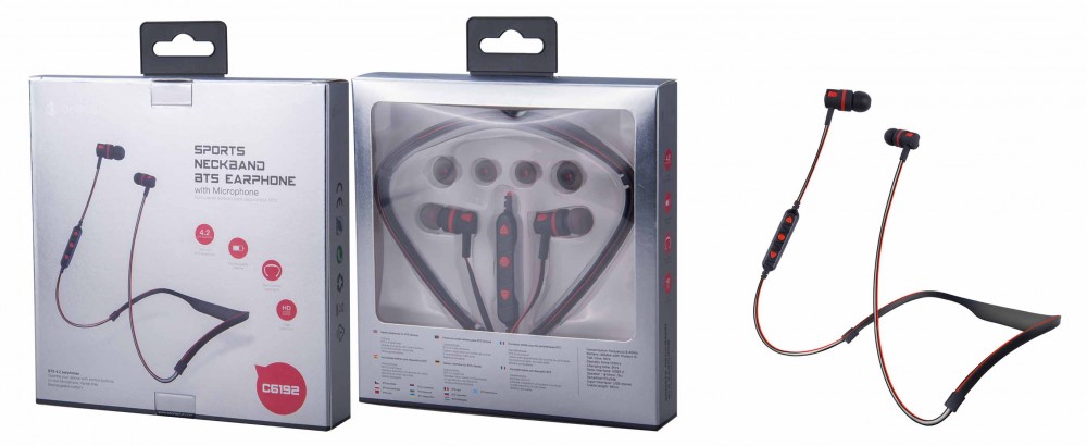 OnePlus C6192 piros stereo sport bluetooth headset mikrofonnal