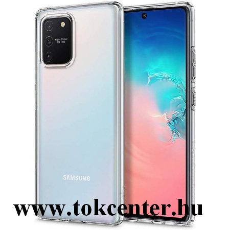 Samsung Galaxy S10 Lite (SM-G770F) SPIGEN LIQUID CRYSTAL szilikon telefonvédő (közepesen ütésálló, légpárnás sarok) ÁTLÁTSZÓ (ACS00687)