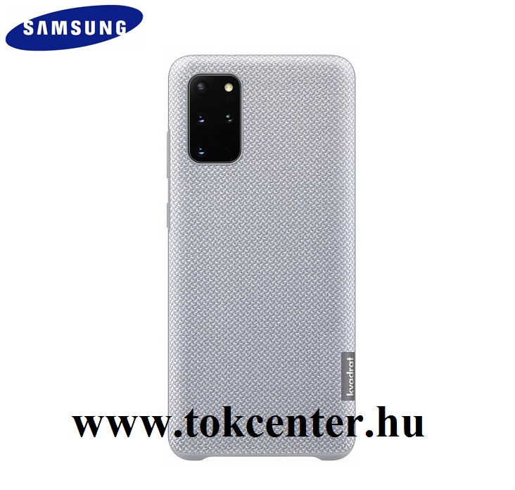 Samsung Galaxy S20 Plus (SM-G985F) / Samsung Galaxy S20 Plus 5G (SM-G986) Műanyag telefonvédő (kvadrát textil bevonat) SZÜRKE (EF-XG985FJEG)