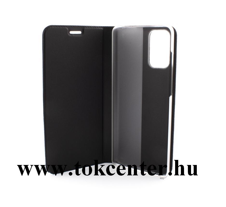 Samsung Galaxy S20 Plus (SM-G985F) Tok álló, bőr hatású (FLIP, oldalra nyíló, asztali tartó funkció) FEKETE