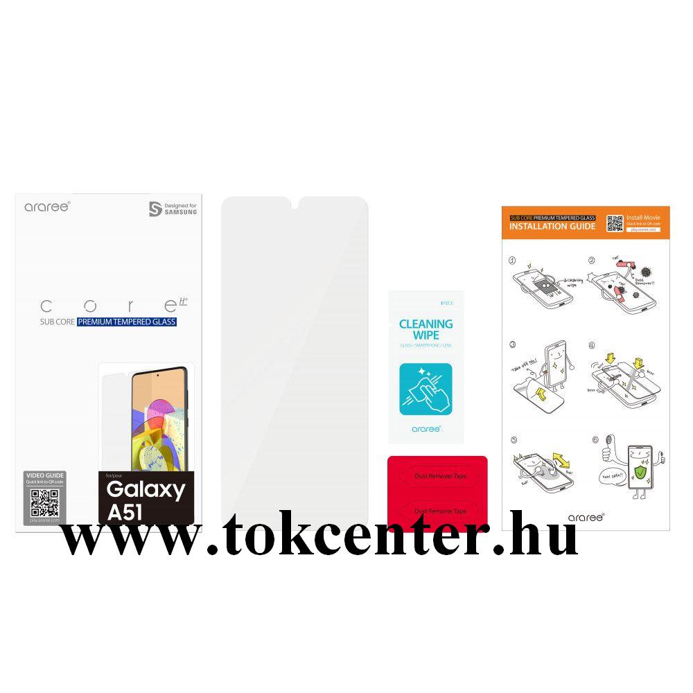 Samsung Galaxy A51 (SM-A515F) Képernyővédő üveg (karcálló, 0.33mm, 9H, NEM íves) ÁTLÁTSZÓ (GP-TTA515KDAT)